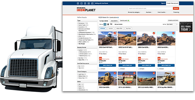 Selling - Weekly online auctions - Truck IP